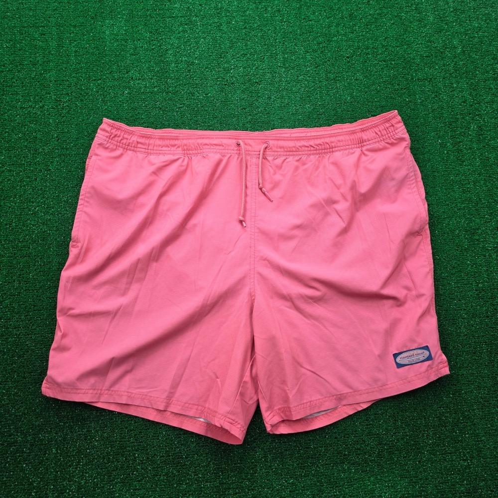 Vineyard Vines Performance Swim Trunks Mens XL Pink Drawstring Board Shorts